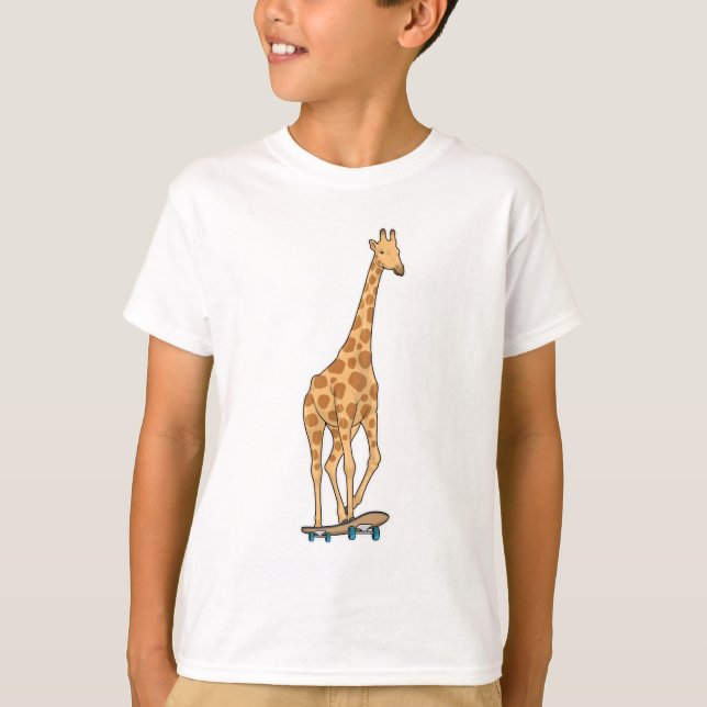 T-shirt Skateboard girafe (Devant)