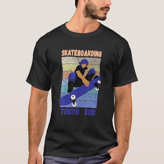 T-shirt Skateboard Jeux de Tokyo 2021 (Devant)