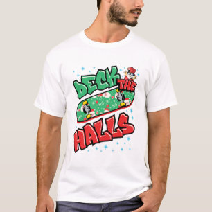 T-shirt Skateboard Noël Skateboard Deck the Halls