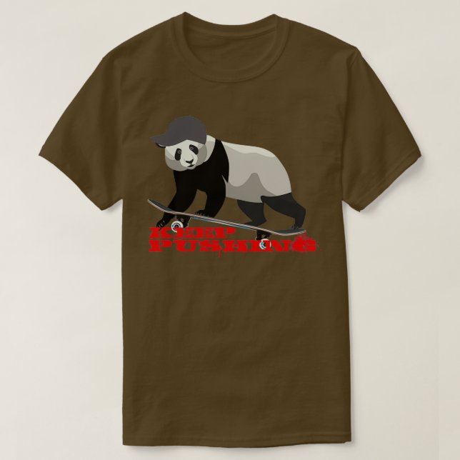 T-shirt Skateboard Panda (Design devant)