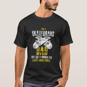 T-shirt Skateboard Papa Skateboarder Daddy Cadeau 