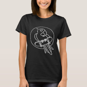 T-shirt Skateboard Parrot Patinage Patinage Hipster Tattoo