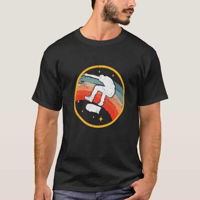 T-shirt Skateboard Pour Hommes Sk8ing Halfpipe Ollie Youth (Devant)