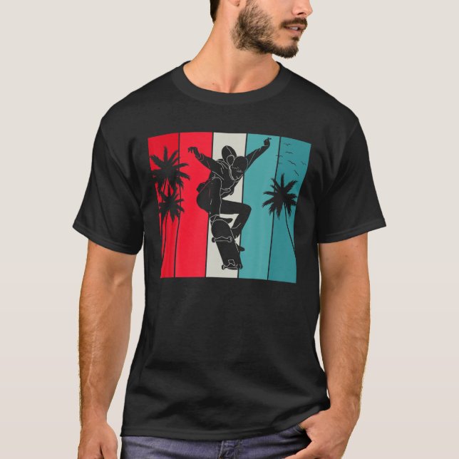 T-shirt Skateboard Retro Vintage dérangé (Devant)
