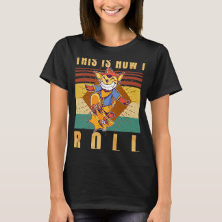 T-shirt Skateboard s Skate This is How I Roll Retro
