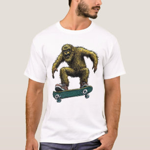 T-shirt skateboard sasquatch
