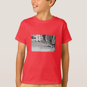 T - Shirt Skateboard Skate Park Graffiti Foto rot