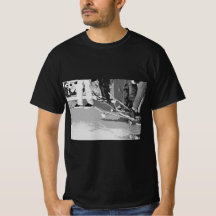 T - Shirt Skateboard Skate Park Graffiti Schwarz