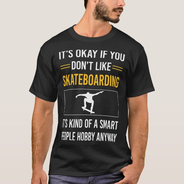 T-shirt Skateboard Smart People (Devant)