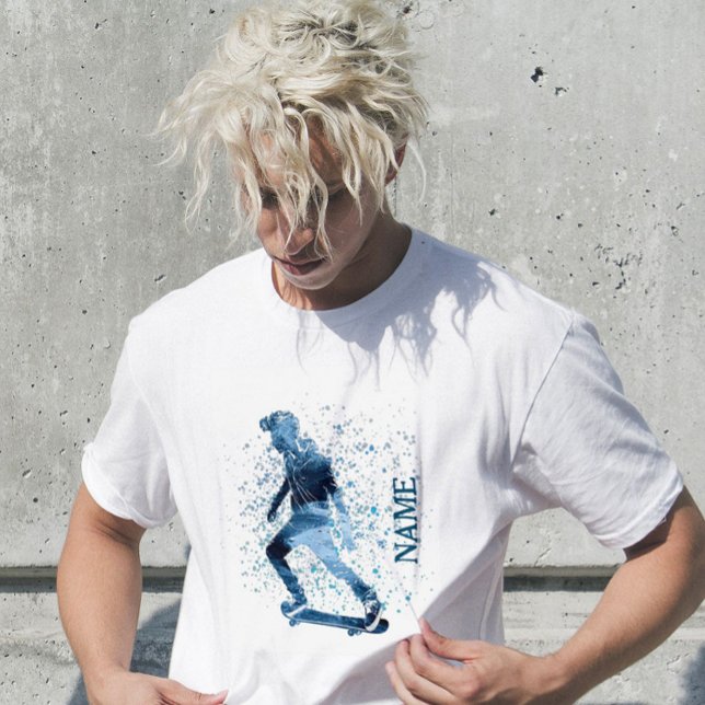 T-shirt Skateboard sport cool adolescent dégradés de saut (Créateur téléchargé)