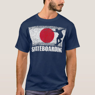 T-shirt Skateboard Sport Japan Flag Japanese