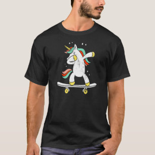 T-shirt Skateboard Unicorn Patinage Ventilateur Skate Skat