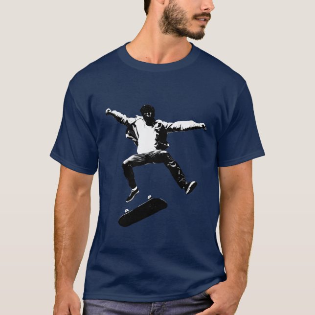 T-shirt Skateboard vintage Skateboarding funny (Devant)