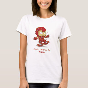 T-shirt Skateboarder Iron Man Ridicule - Calibrer pour les