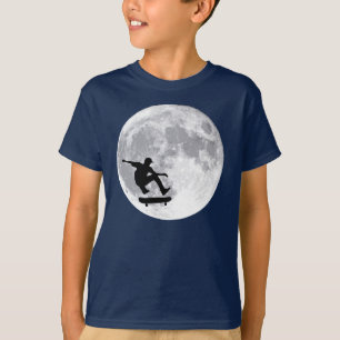 T-shirt Skateboarding de lune