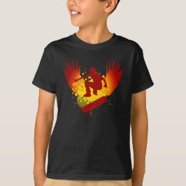T-shirt skateboarding haut-fi. le coucher du soleil se