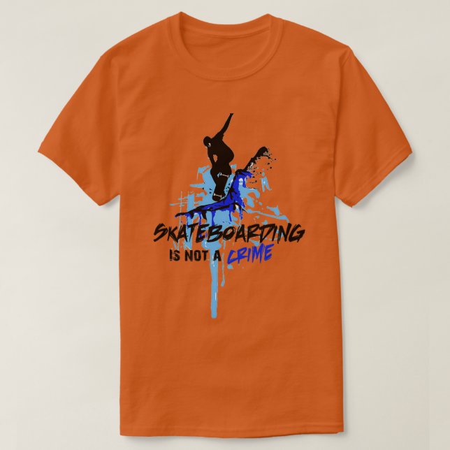 T-shirt Skateboarding is not a crime 33 (Design devant)