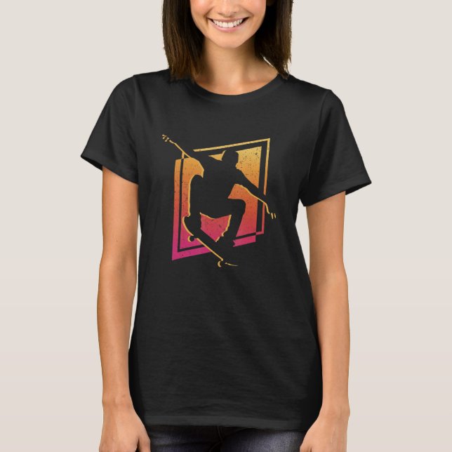T-shirt Skateboarding Retro Skater Skateboard (Devant)