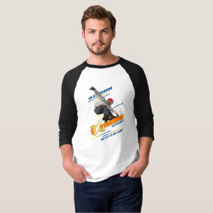 T-shirt Skateboards   Raglan à manches 3/4 hommes