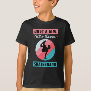 T-shirt Skater Girl Girl Sk8 Skateboard Retro Idea Gift