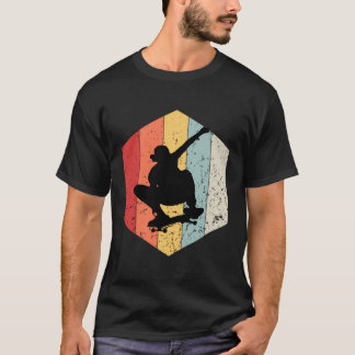 T-shirt Skaters Avoir Amusant Retro Sunset Skateboard Cade