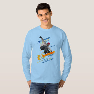 T-shirt Skateur de Sport Extrême Rétro   Homme Manches Lg.