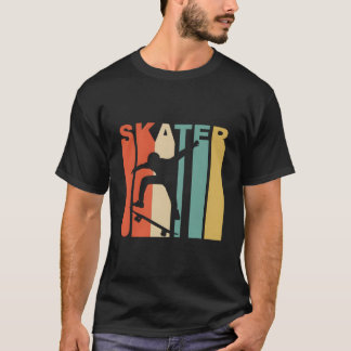 T-shirt Skateur de style années 70 Skateboardeur Skateboar