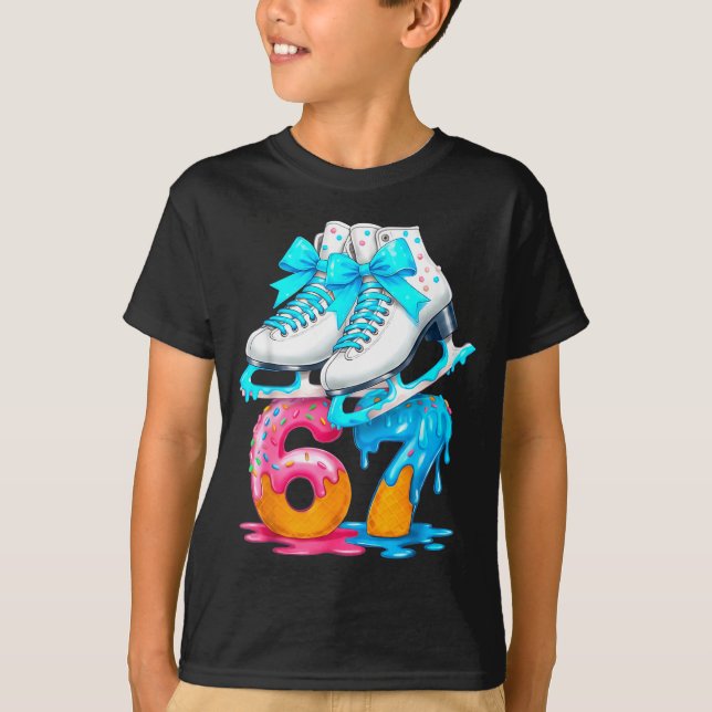 T-shirt Skating Ice Cream Drip Number 67 Player 67th Birth (Devant)