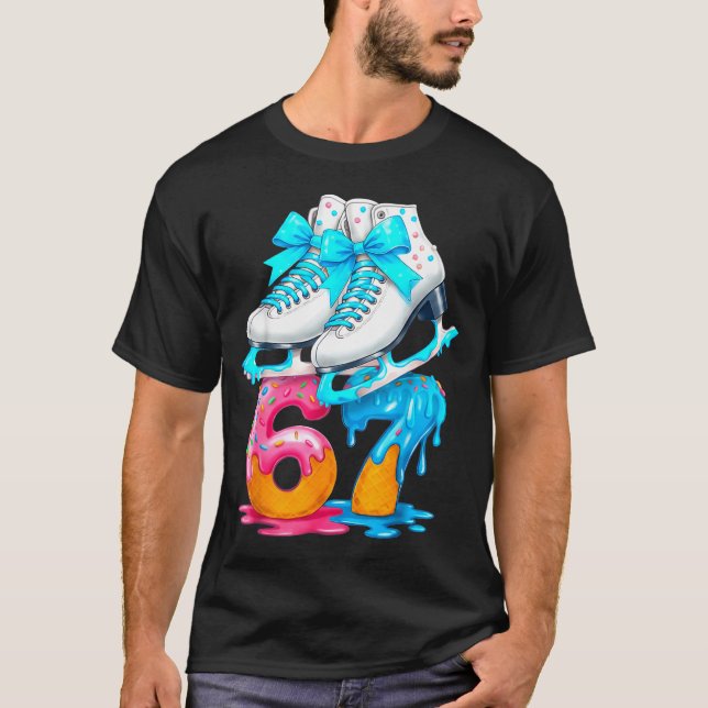T-shirt Skating Ice Cream Drip Number 67 Player 67th Birth (Devant)