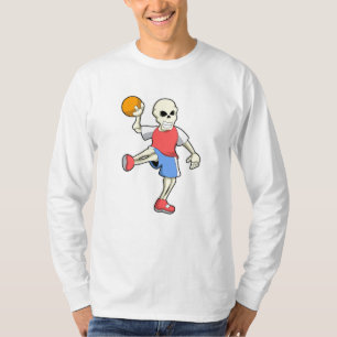 T-shirt Skeleton at Handball player avec Handball