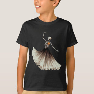 T-shirt Skeleton Ballerina Ballet Danse Halloween Femmes G