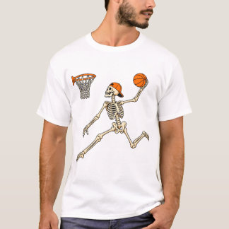 T-shirt Skeleton Basketball Halloween Design