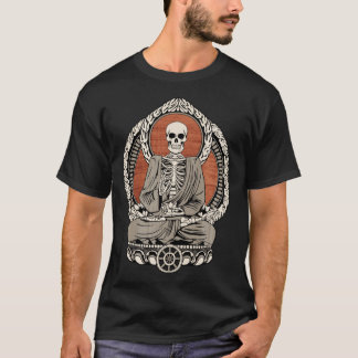 T-shirt Skeleton Buddha girl vintage