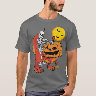 T-shirt Skeleton Chef Citrouille Dinosaur T re Hallowe