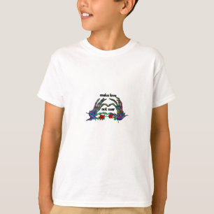T-shirt Skeleton conception de coeur main