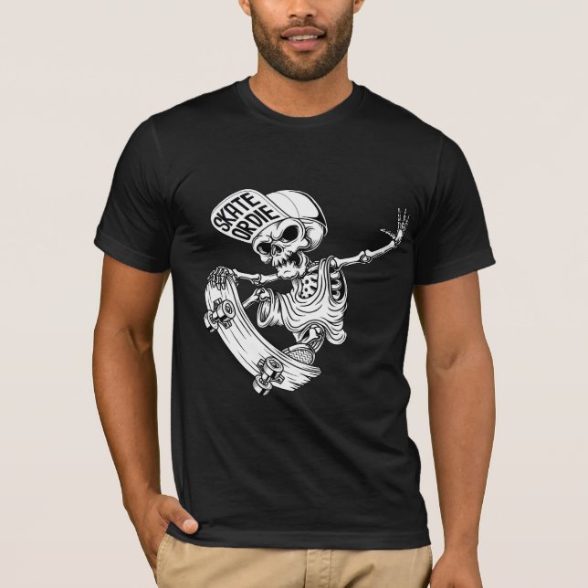T-shirt Skeleton cool - Grunge & Emo Streetwear (Devant)