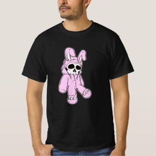 T-shirt Skeleton Crâne rose lièvre mort costume lapin lapi