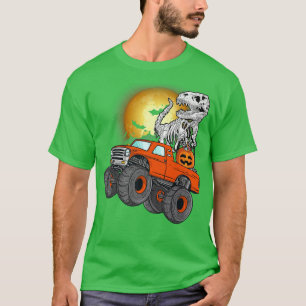 T-shirt Skeleton Dinosaur Monster Truck Toddler Boys Hallo