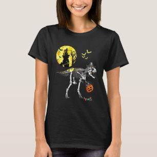 T-shirt Skeleton Dinosaur Rex Pirate Halloween Costume Bo