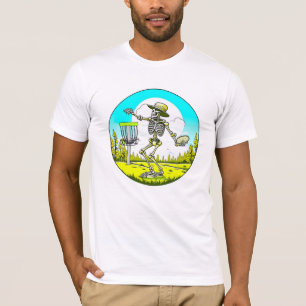 T-shirt Skeleton Disque Golf