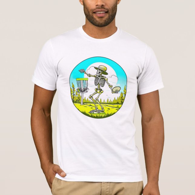 T-shirt Skeleton Disque Golf (Devant)