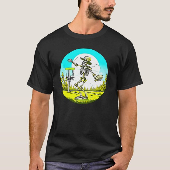 T-shirt Skeleton Disque Golf (Devant)