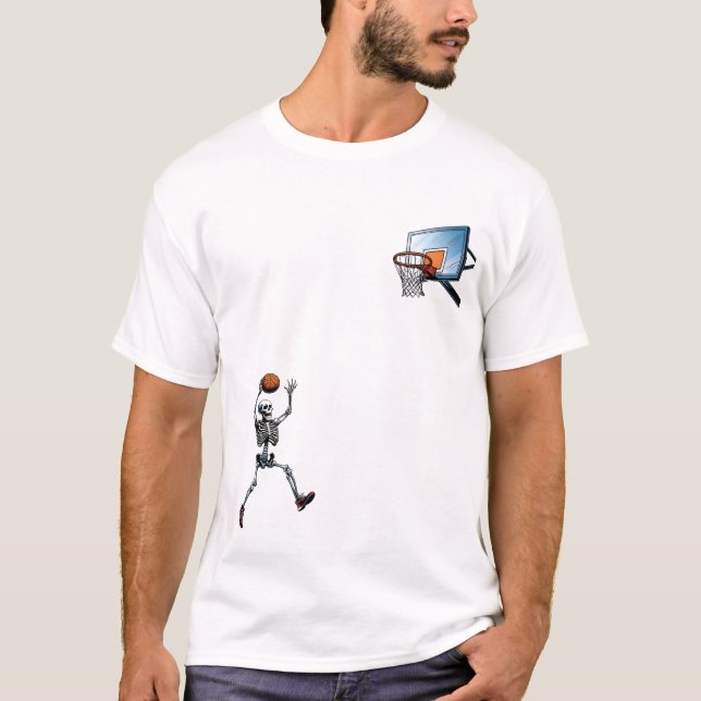T-shirt Skeleton Dunk Basket (Devant)