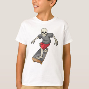 T-shirt Skeleton en skateboard