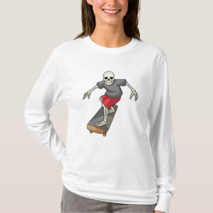T-shirt Skeleton en skateboard