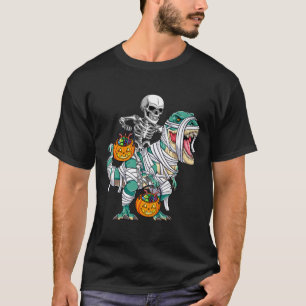 T-shirt Skeleton équitation Dinosaur T Rex Fun Kids Boys H