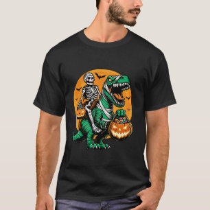 T-shirt Skeleton équitation maman Dinosaur Citrouille Éffr