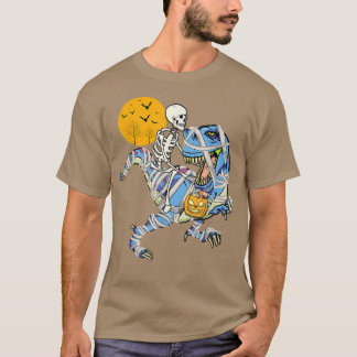 T-shirt Skeleton équitation maman Dinosaur T re Halloween