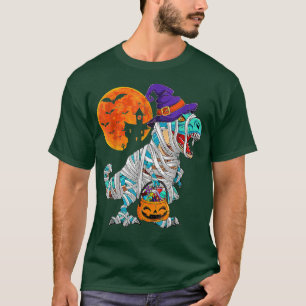 T-shirt Skeleton équitation maman Dinosaur T Rex Citrouill