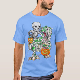 T-shirt Skeleton équitation maman Dinosaur T Rex Halloween